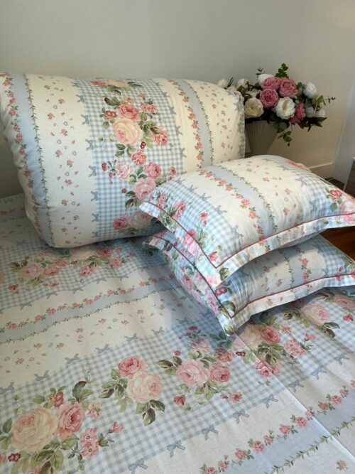 Parure De Couette N°115 - Eden (Bleu et blanc) – Image 4