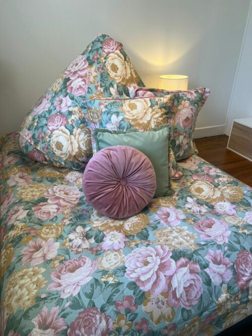 Parure De Couette N°114 - Pivoine (Vert et rose) – Image 3