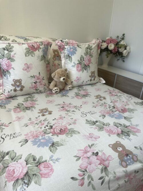 Parure De Couette N°123 - Bouba (Blanc et rose) – Image 4