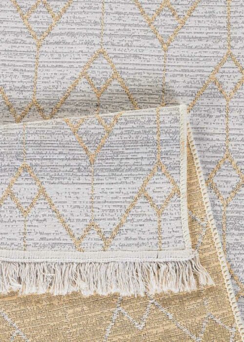 tapis-reversible-berbere-creme-jaune-colorado-08 (3) Tapis - COLORADO 08 (Crème et Beige) – Image 4