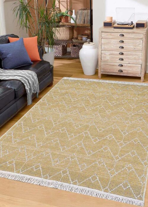 tapis-reversible-berbere-creme-jaune-colorado-08 (6) Tapis - COLORADO 08 (Crème et Beige) – Image 5