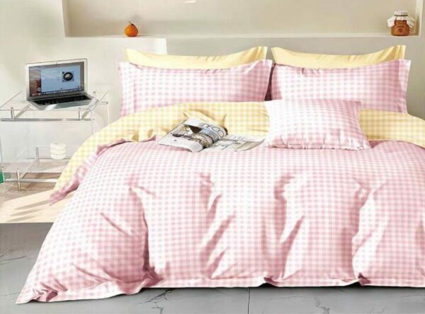 Parure De Couette N°125 - Vichy Rose (Coton) – Image 1