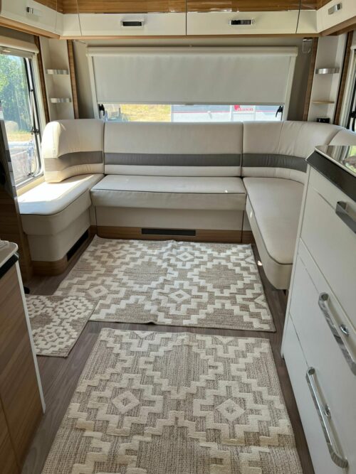 Lot de 6 tapis - Mosaïque (Beige et Blanc) – Image 2