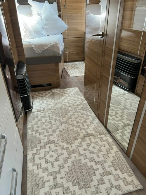 Lot de 6 tapis - Mosaïque (Beige et Blanc) – Image 4