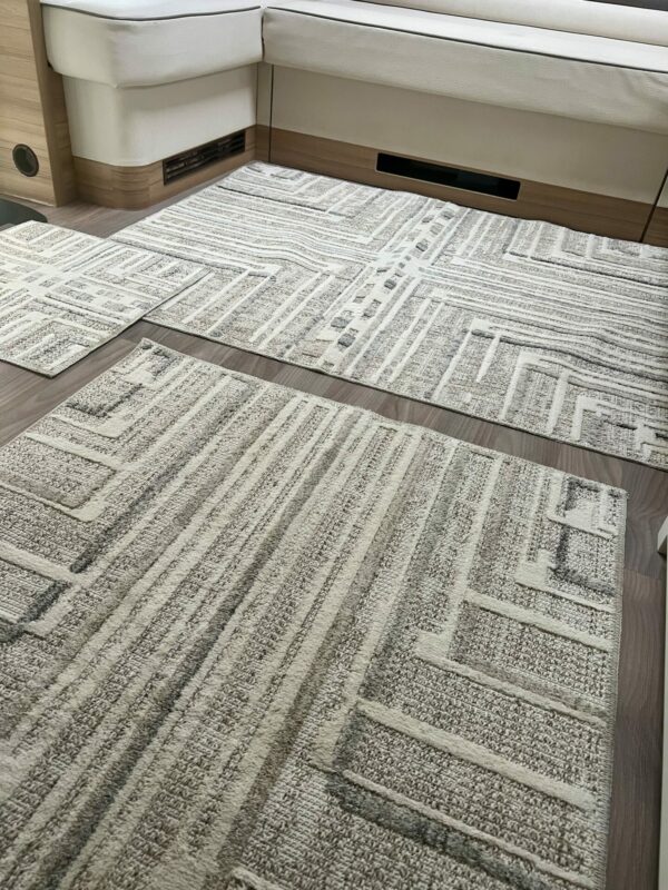 Lot de 6 tapis - Lucia (Gris et Blanc) – Image 4