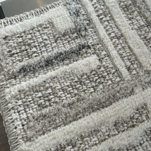 Lot de 6 tapis - Lucia (Gris et Blanc)