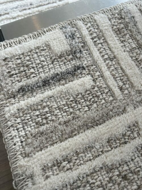 Lot de 6 tapis - Lucia (Gris et Blanc) – Image 1