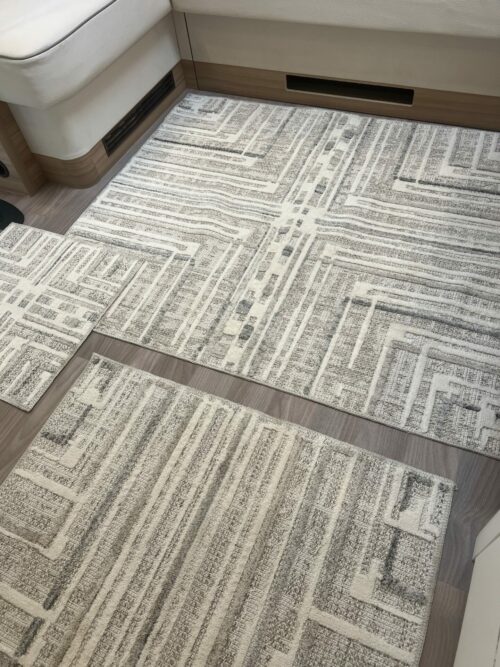 Lot de 6 tapis - Lucia (Gris et Blanc) – Image 3