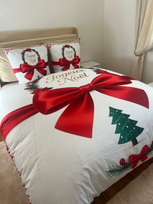 Parure De Couette N°133 - Joyeux Noël (200x200 - Polyester) – Image 4