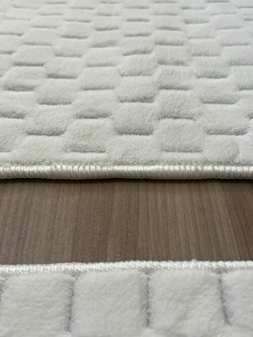 Lot de 6 tapis - Mosaïque N°2 (Blanc) – Image 3