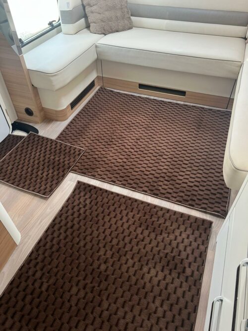 Lot de 6 tapis - Mosaïque N°2 (Marron) – Image 5