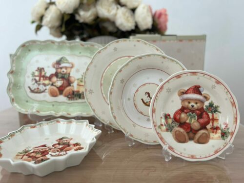 Service de table en Porcelaine - Teddy Noël (20 pièces) – Image 2