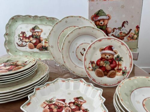 Service de table en Porcelaine - Teddy Noël (20 pièces) – Image 5