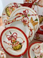 Service de table en Porcelaine - Ornement Noël (31 pièces) – Image 6