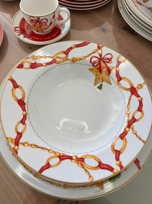 Service de table en Porcelaine - Ornement Noël (31 pièces) – Image 3