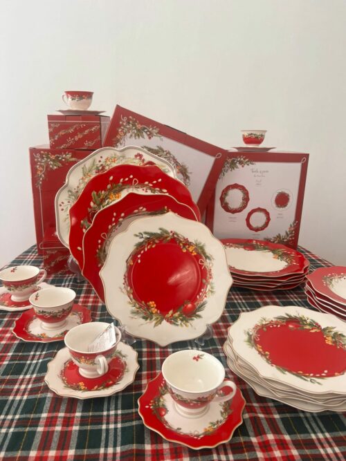 Service de table en Porcelaine - Célébration de Noël (31 pièces) – Image 5