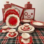 Service de table en Porcelaine - Célébration de Noël (31 pièces)