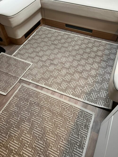 Lot de 6 tapis - Labyrinthe (Marron) – Image 4