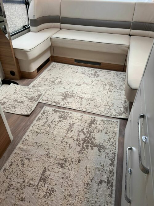 Lot de 6 tapis - Maya (Marron et blanc) – Image 3