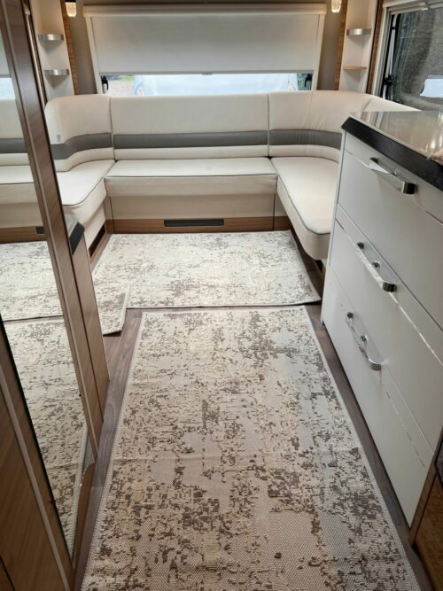 Lot de 6 tapis - Maya (Marron et blanc) – Image 2