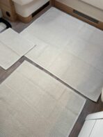 Lot de 6 tapis - Nid-d’abeilles (Beige) – Image 5