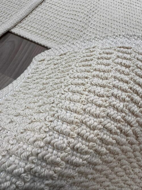 Lot de 6 tapis - Nid-d’abeilles (Beige) – Image 6