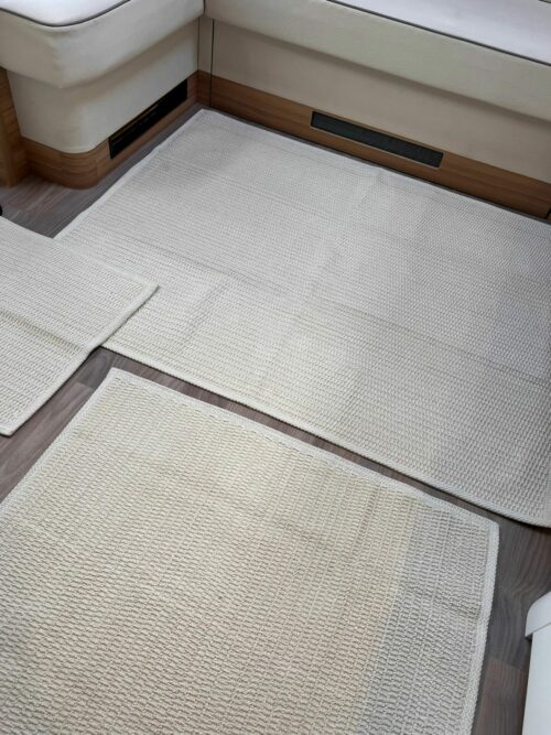 Lot de 6 tapis - Nid-d’abeilles (Beige) – Image 2