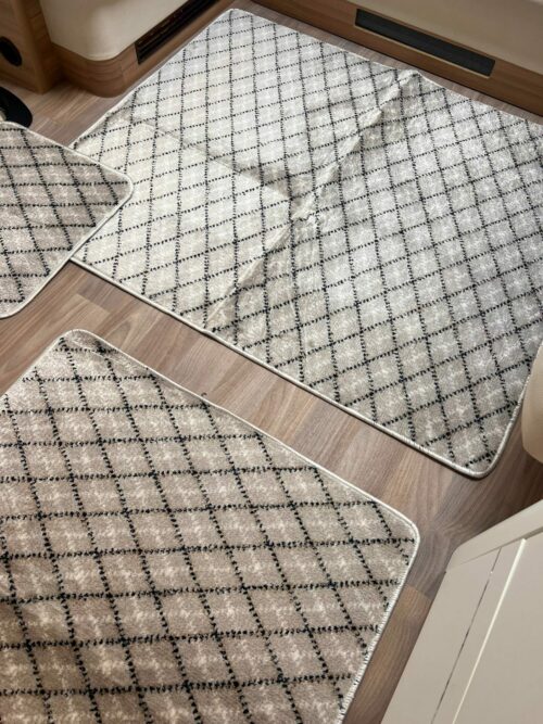 Lot de 6 tapis - Moquette( losange gris bleu) – Image 2