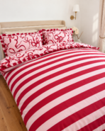 Parure de couette réversible rose et rouge  – Sucre d'orge N°018 – Image 6