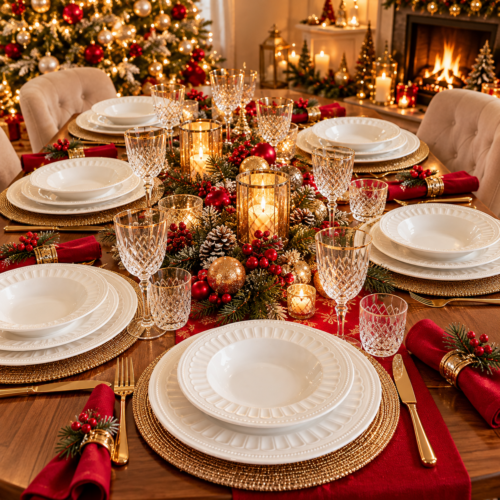 Service de table en Porcelaine - Élégance (18 pièces) – Image 3