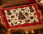 Plats de présentation de Noël  – Rouge et doré – Image 4
