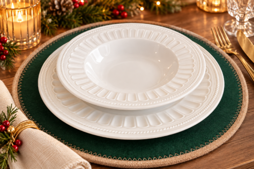 Service de table en Porcelaine - Élégance (18 pièces) – Image 2