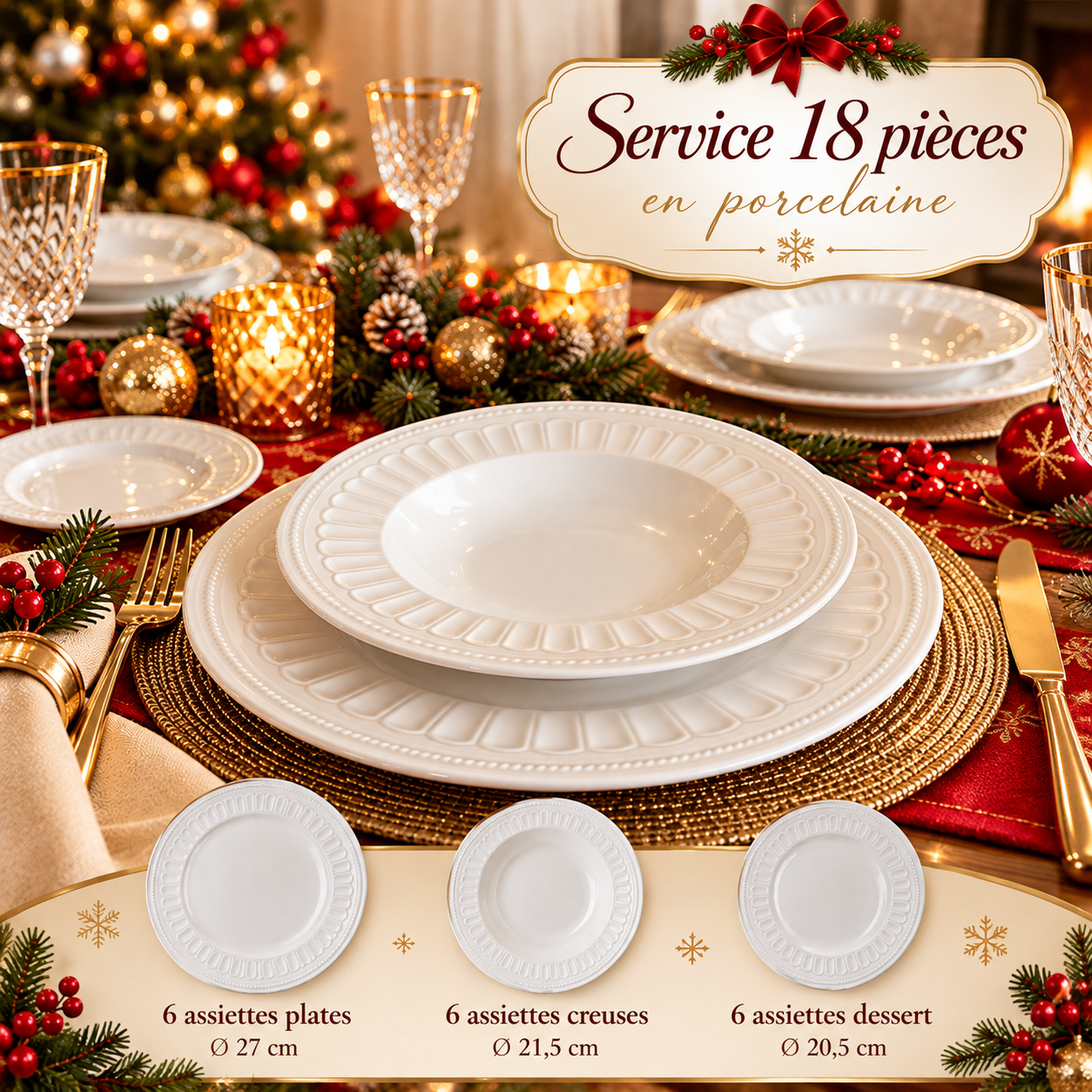 5d7d4dce-33e5-4c40-82b0-5079fdc33cef Service de table en Porcelaine - Élégance (18 pièces) – Image 1
