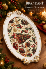 Plats de présentation de Noël  – Rouge et doré – Image 3