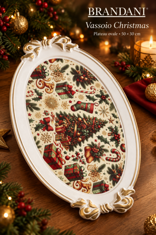 Plats de présentation de Noël  – Rouge et doré – Image 3